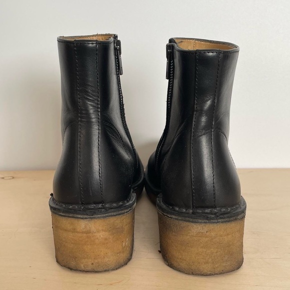 A.P.C Black Leather Ankle Boots - Picture 3 of 5